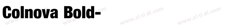 Colnova Bold字体转换